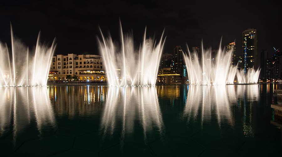 Dubai Fountain Lake Ride from Abu Dhabi