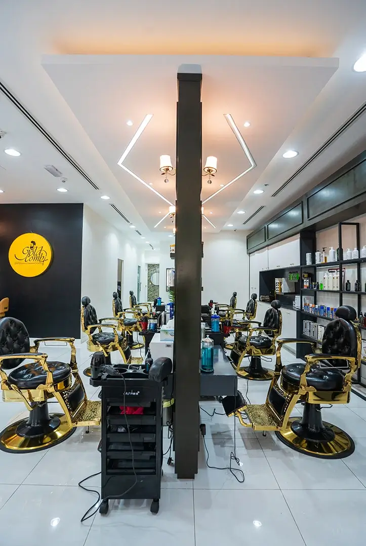Men's Hair Salon Men's Grooming Barber Shop Dubai Gold Comb Salon