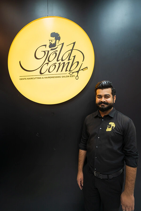 Men's Hair Salon Men's Grooming Barber Shop Dubai Gold Comb Salon